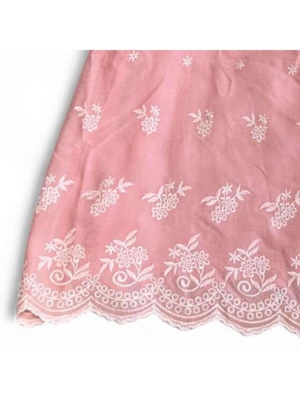Haptics Embroidered Tie Strap Tank Top Blouse Women's Small Boho Feminine Summer - Picture 4 of 5